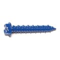 Midwest Fastener Masonry Screw, 3/16" Dia., Hex, 1 1/4 in L, Steel Blue Ruspert, 12 PK 63481